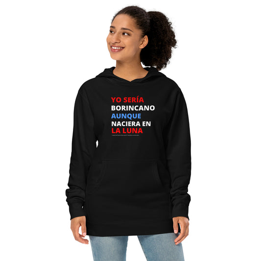 "Puerto rican on the moon" Unisex midweight hoodie